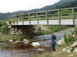 Dairy farmers in the Aorere have invested in building bridges over streams to help reduce stock entering waterways. This is just one of a number of measures taken to improve water quality.